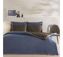 Комплект постельного белья TAC RANFORCE RIVEN евро, LACİVET, темно-синий 4634-01957