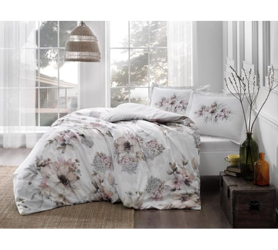 Комплект постельного белья TAC SATEN 1.5 спальное, BENNIE, бежевый 3255-89504