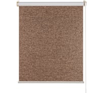 Рулонная штора ПраймДекор Blackout Рогожка Меланж миниролло, коричневая, 43х170 см 8043093