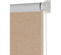 Рулонная штора ПраймДекор Blackout Рогожка миниролло, бежевая, 68х170 см 8068091