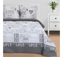 Комплект постельного белья Этель дуэт, Love 143*215 см 2 шт, 220*240 см, 70*70 см 2 шт, 100% хлопок, бязь 125 г/м2 2968333