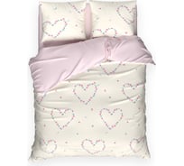 Комплект постельного белья Этель дуэт, Флирт 143*215 см 2 шт., 220*240 см, 70*70 см-2 шт, бязь 125 г/м2, хл 100% 10706936