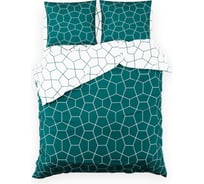 Комплект постельного белья Этель 1.5 спальный, Emerald hexagon 143*215 см, 150*214 см, 70*70 см 2 шт, бязь 125 г/м2, хлопок 10706948
