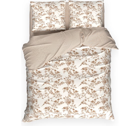 Комплект постельного белья Этель дуэт, Eden Garden 143*215 см 2 шт., 220*240 см, 70*70 см 2 шт, поплин 125 г/м2, 10706961