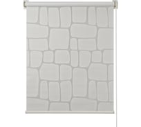 Рулонная штора ПраймДекор Blackout Stone миниролло, белый, 83х170 см 11083053
