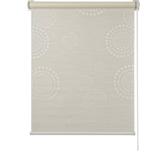 Рулонная штора ПраймДекор Blackout Эклиптика миниролло, лен, 43х170 см 11043046 1