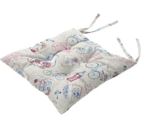 Подушка для стула Самойловский Текстиль С Тафтингом 40/40 история открыток, компаньон 926797