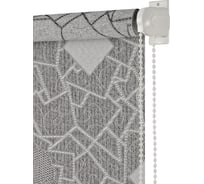 Рулонная штора ПраймДекор Геометрия миниролло, серебристо-серый, 98х170 см 42098125