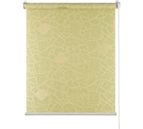 Рулонная штора ПраймДекор Геометрия миниролло, желто-салатовый, 83х170 см 42083126