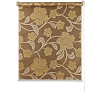 Рулонная штора ПраймДекор Bloom Монохром миниролло, коричневый, 115х170 см 23115130
