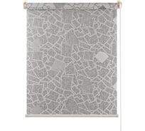 Рулонная штора ПраймДекор Геометрия миниролло, серебристо-серый, 43х170 см 42043125