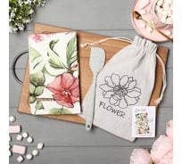 Набор подарочный Этель Flower, полотенце 40x73 см, лопатка 10417915