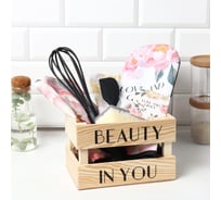 Набор подарочный Этель Love and grace, полотенце, варежка-прихватка, кухонная лопатка, венчик, губка 10838743