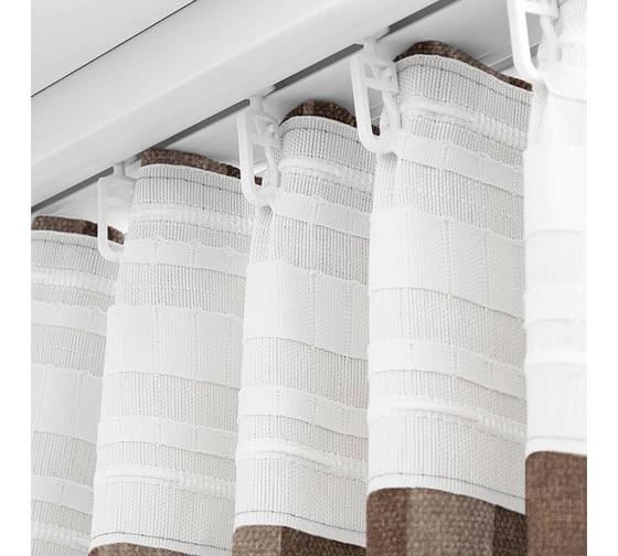Штора Home&Style Рогожка 165/280, зебра-капучино 781408