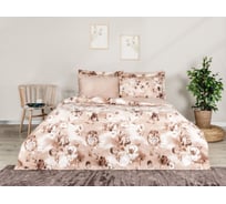 Комплект постельного белья TAC SATIN DELUX евро, VESTA, бежевый 4245-07204