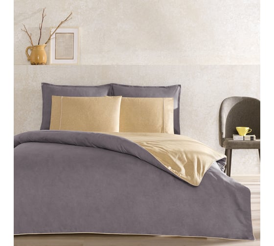 Комплект постельного белья TAC RANFORCE RIVEN 1.5 спальный, ANTRASIT, антрацит 4633-01961 1