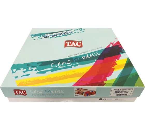 Комплект постельного белья TAC RANFORCE YOUNG 1.5 спальный, HUGO, синий 3519-93957