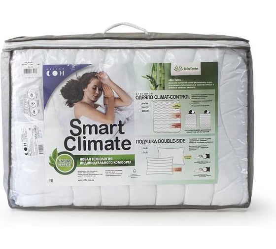 Одеяло стеганое Мягкий сон 205х140, ТМ Smart BioTwin, белый ОБ_Sm-6111у