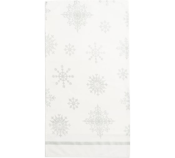 Полотенце Этель Серебряные снежинки 40x70 см, 100% хлопок, 190 г/м2 5135195 1