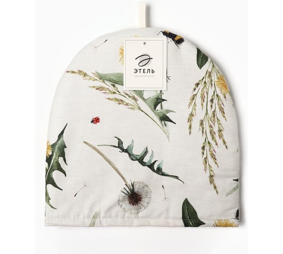 Грелка на чайник Этель Одуванчики 28x28 см, 100% хл, саржа 178 г/м2 10805069