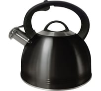 Чайник MARTA MT-3007 черный глянец со свистком 43341