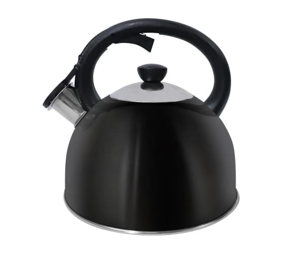 Чайник MARTA MT-3013 черный глянец со свистком 43336