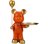 Интерьерный сувенир Миленд Подмигивающий медвежонок оранжевый, d 23 x 22 cm h 30 см 071066