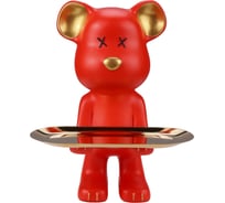 Интерьерный сувенир Миленд Модный медвежонок красный, d 22 x 17 cm, h 29 см 071064