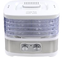 Сушилка для фруктов, овощей MARTA MT-1958 5 поддонов белый жемчуг 40566