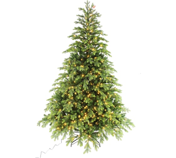Искусственная ель BEATREES Emerald зеленая, 450 LED ламп, теплый белый цвет, 2.1 м 1050221Л