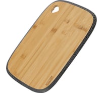 Доска разделочная Regent inox 93-BM-8-01.2 прямоугольная, окантовка чёрная с белым, 35.5x25x1.2 см, Linea Bamboo 93-BM-8-01.1