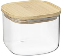 Банка для хранения Smart Solutions квадратная Glass Bamboo, 1 л SS0000164