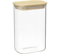 Банка для хранения Smart Solutions прямоугольная Glass Bamboo, 1.3 л SS0000168