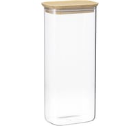Банка для хранения Smart Solutions прямоугольная Glass Bamboo, 2 л SS0000169