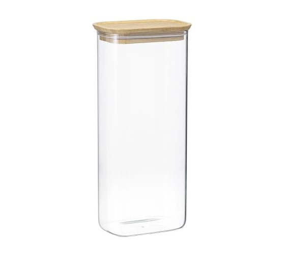 Банка для хранения Smart Solutions прямоугольная Glass Bamboo, 2 л SS0000169