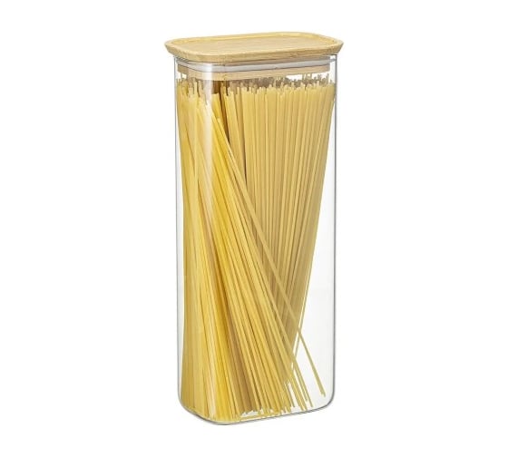 Банка для хранения Smart Solutions прямоугольная Glass Bamboo, 2 л SS0000169