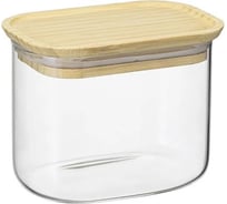 Банка для хранения Smart Solutions прямоугольная Glass Bamboo, 0.6 л SS0000166