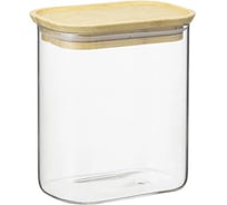 Банка для хранения Smart Solutions прямоугольная Glass Bamboo, 0.950 л SS0000167