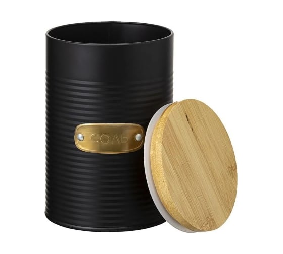 Банка для хранения соли Smart Solutions Irmel, 1.3 л, графит SS0000185