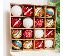 Набор шаров B&H Праздничные фактуры, мульти, 16 шт. BH2444