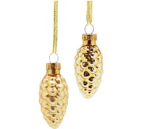 Набор шаров B&H Сверкающие шишки, золото, 12 шт. BH1893-G