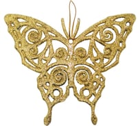 Подвеска глиттерная B&H Бабочка, золото BH1292-G