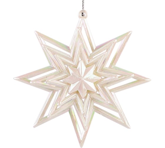 Декоративная подвеска B&H Кристальная снежинка, серебро BH1693 1