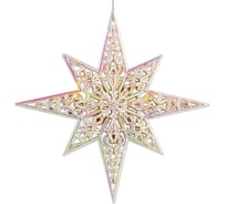 Декоративная подвеска B&H Остроконечная снежинка, белый BH2438