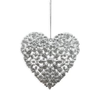 Декоративная подвеска B&H Хрустальное сердце, серебро BH1627-S