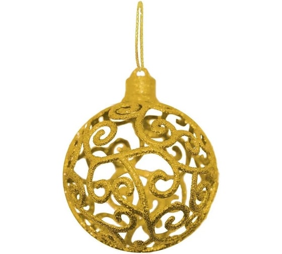 Подвеска B&H объемная глиттерная Шар, золото BH1250-G 1