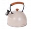 Чайник Willmark WTK-3694SS 2.8 л, со свистком, с крышкой, ручка из дуба, техн. Easy spout open, кремово-белый 2001456 1