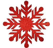 Резная снежинка Crystal Trees красный, 300 мм СР-300-красный