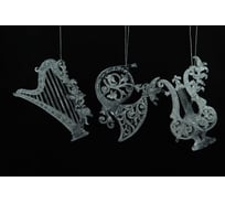 Украшение Crystal Trees Музыкальные инструменты серебро, 3 вида, 10 см 150053