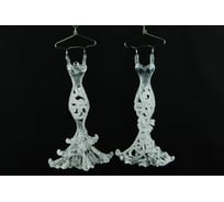 Украшение Crystal Trees Платье серебро, 2 вида, 12 см 150103